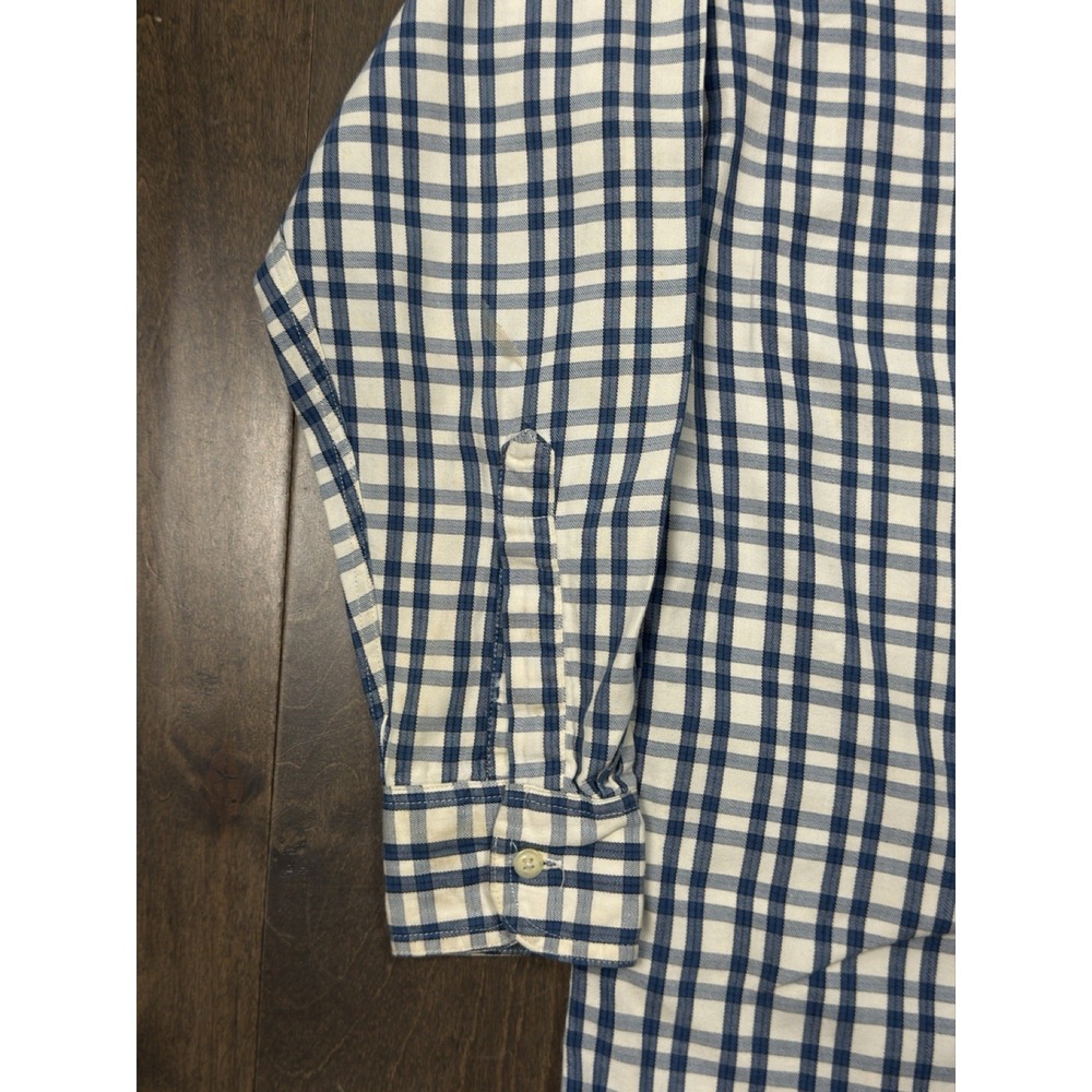 Chaps Ralph Lauren Shirt Mens Long Sleeve Button Down‎ Blue Plaid Size M Pocket - Picture 6 of 7